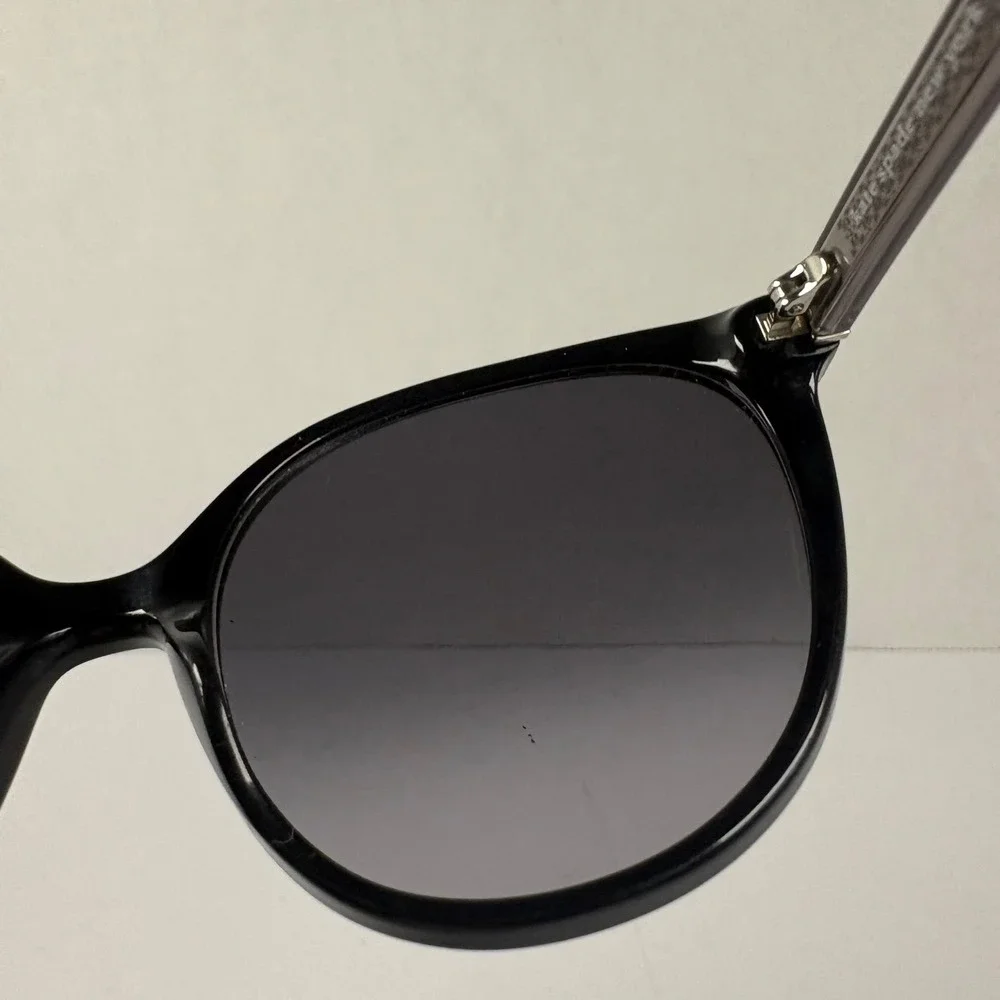 Kate Spade Erlyn Sunglasses Women 56mm Black Grey Gradient Round ERLYN/G/S BSC9O